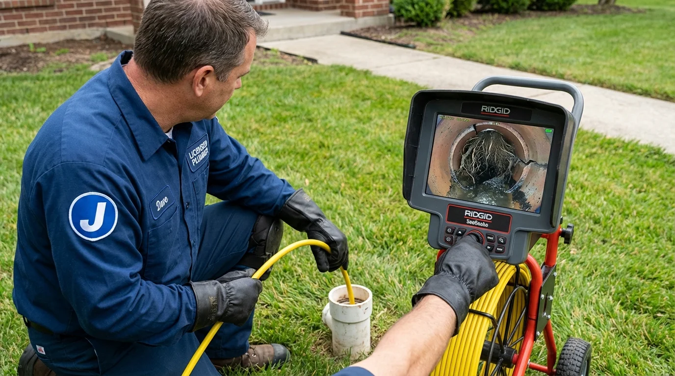 Sewer camera inspection being performed by Johns Plumbing LLC in Van Alstyne
